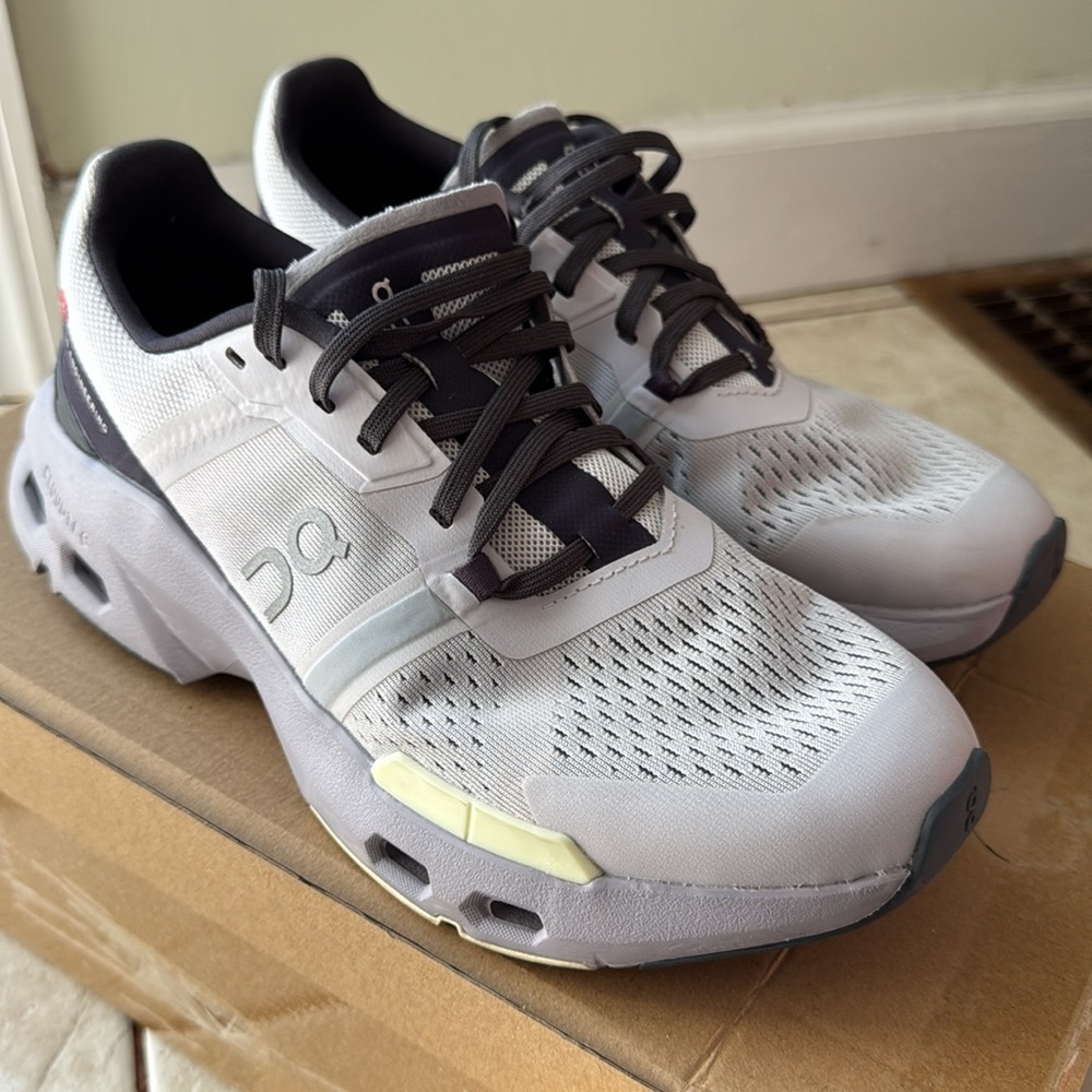 On Running Gray Lavender Athletic Shoes